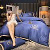 summer European style new pattern Embroidery washing Real silk Four piece suit sheet Bed cover Quilt cover Borneol Three The bed Supplies